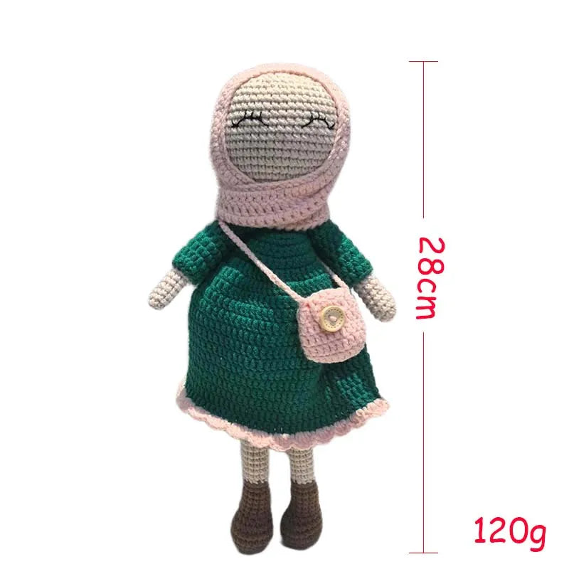 Knitted Islamic Toys Crochet Dolls (gifts) with Hijab for our baby Girls