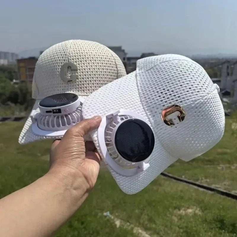 Solar Powered Charging head Fan